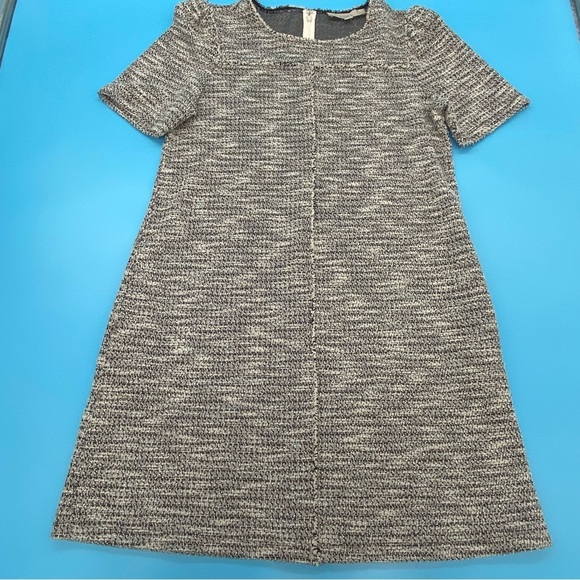 The Loft Chic Black and White Knit Short Sleeve Dress Size Medium - Picture 1 of 10